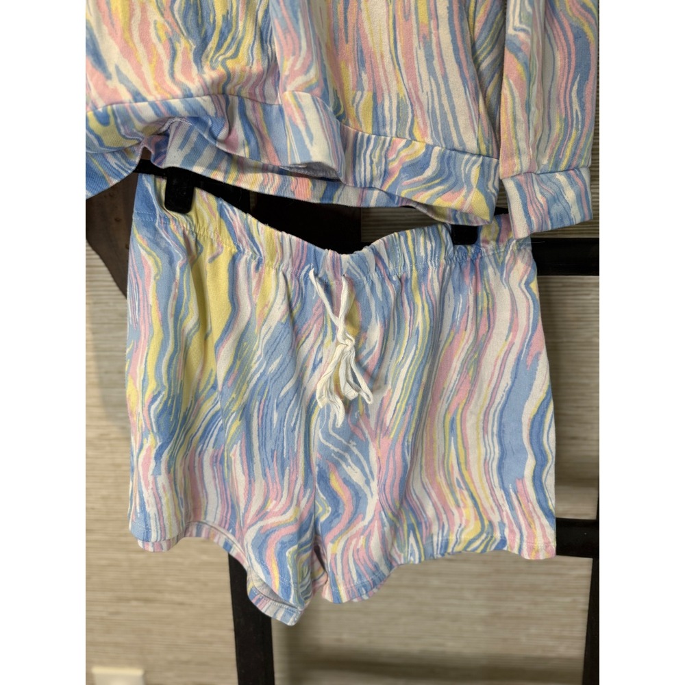 Kikit Lounge Set Long Sleeve Top Shorts Sleepwear Medium - Picture 4 of 6